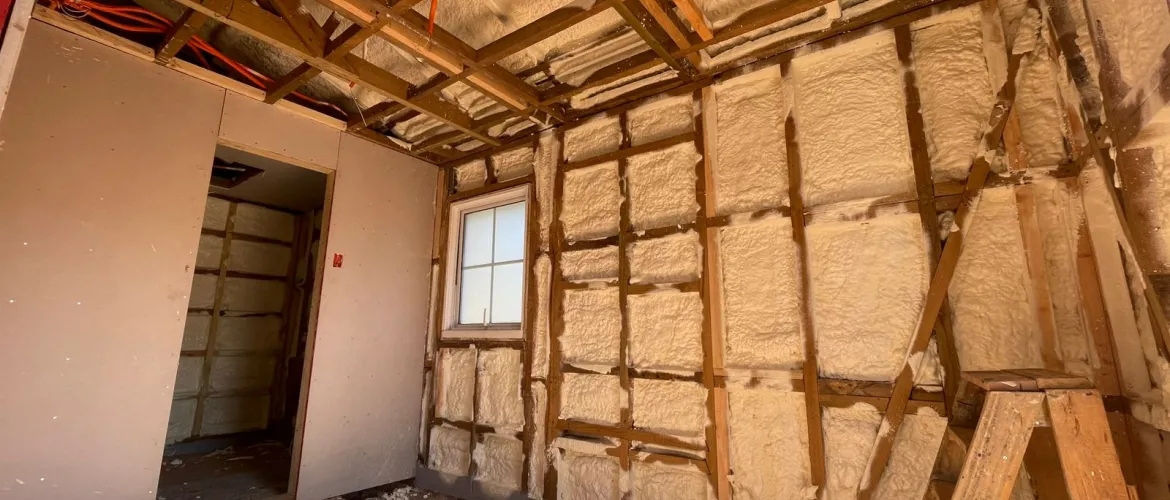 Aplicación de Poliuretano Proyectado en Vivienda Particular
